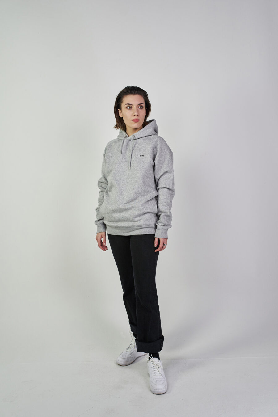 label.hoodie grau-schwarz