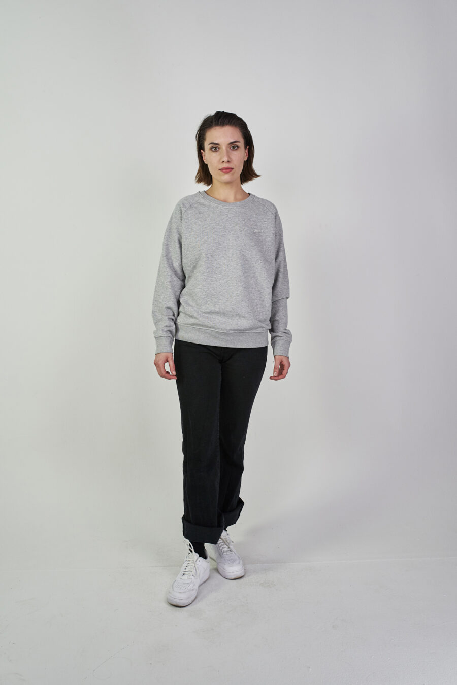 label.sweater grau-weiß